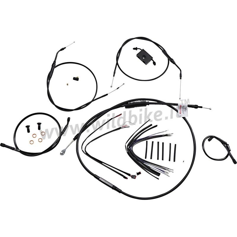 KIT COMPLET ÉTENDU CÂBLES GUIDON APE HANGER 14" HARLEY DAVIDSON XL SPORTSTER 14-21