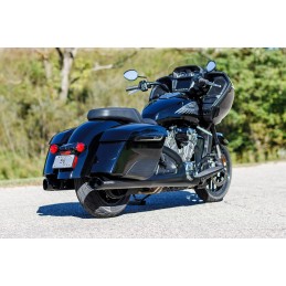 BLACK EXHAUST MUFFLERS SLIP-ON S&S BROADHEAD SLASH CUT INDIAN TOURING CRUISER 2014-2026