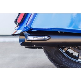 BLACK EXHAUST MUFFLERS SLIP-ON S&S BROADHEAD SLASH CUT INDIAN TOURING CRUISER 2014-2026