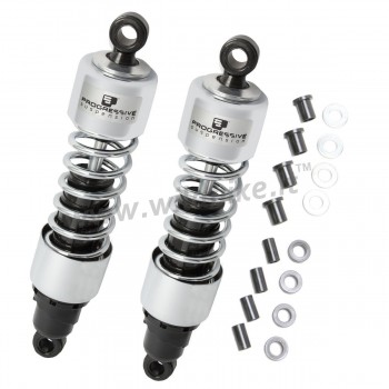 AMMORTIZZATORI PROGRESSIVE SUSPENSION 412 CROMATI 12.5" STANDARD HARLEY DAVIDSON TOURING 06-22