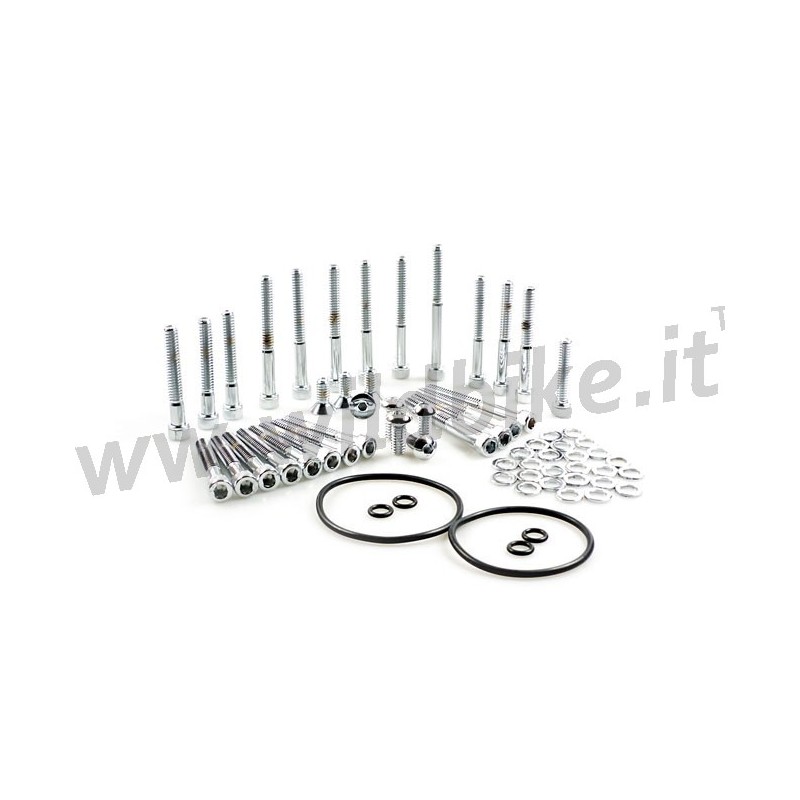 BOLT SET SMOOTH CHROME COMPLETE SIDE COVER HARLEY DAVIDSON XL SPORTSTER 91-03