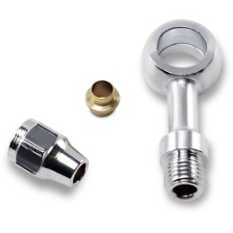 FITTING BANJO GERADE CHROM UNIVERSAL 7/16" MOTORRAD UND HARLEY DAVIDSON