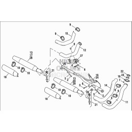 GUARNIZIONI ATTACCO COMPENSATORE SCARICHI HARLEY XL SPORTSTER