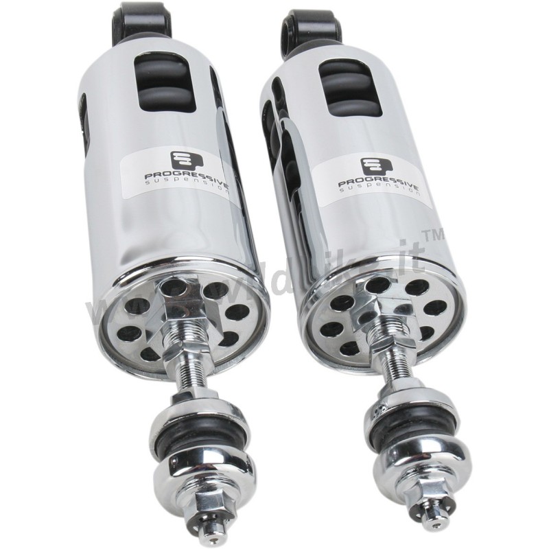 REAR SHOCKS ADSORBER PROGRESSIVE 422 HD CHROME HARLEY DAVIDSON FXST FLST SOFTAIL 00-17