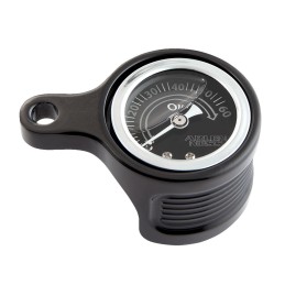 BLACK OIL PRESSURE GAUGE KIT ARLEN NESS HARLEY DAVIDSON SOFTAIL M-EIGHT 18-22