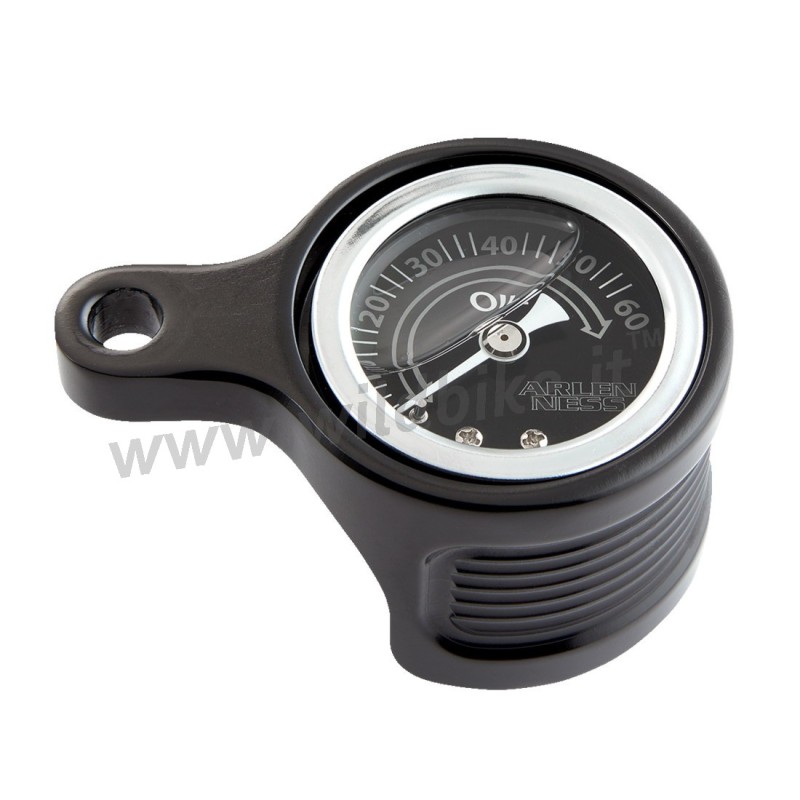 BLACK OIL PRESSURE GAUGE KIT ARLEN NESS HARLEY DAVIDSON SOFTAIL M-EIGHT 18-22