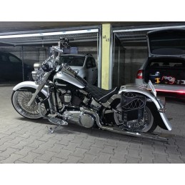 AUSPUFFANLAGE MCJ 2IN2 ROYAL 80 CHROM HARLEY DAVIDSON FXST FLST SOFTAIL 2007-2017