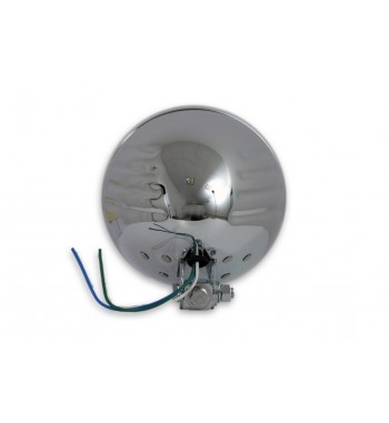 FARO CENTRALE CON VISIERA  DA 160 MM MOTO CUSTOM E HARLEY