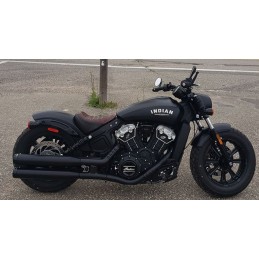 SILENCIEUX D'ÉCHAPPEMENTS RINEHART SLIP-ON CLASSIC 3.5" NOIR INDIAN SCOUT 15-23