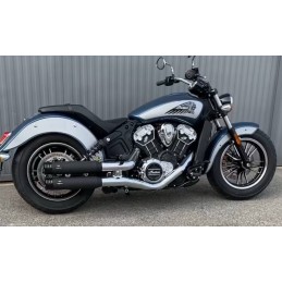 BLACK EXHAUSTS MUFFLERS MCJ RACE 90 EU APPROVED INDIAN SCOUT 15-21