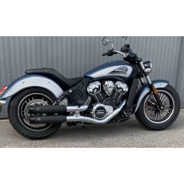 POTS D'ÉCHAPPEMENT 2EN2 MCJ RACE 90 NOIR APPROUVÉ EU INDIAN SCOUT 2022-2024