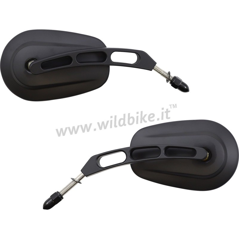 SPECCHIETTI TAPERED RIVCO THRU-MOUNT NERI PER HARLEY DAVIDSON