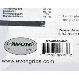 GRIFFE AVON AIR CUSHION 1" 25 MM SCHWARZE CUSTOM MOTORRAD