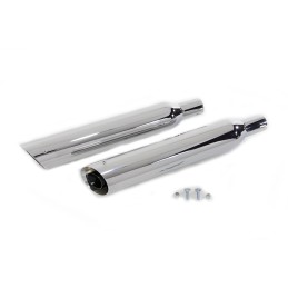 SILENCIEUX d'échappements SLIP ON 3 " SLASH CUT CHROME HARLEY DAVIDSON FXST SOFTAIL 2000-2009