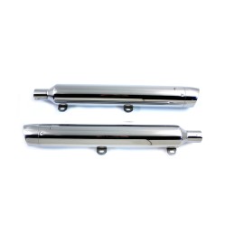 SILENCIEUX d'échappements SLIP ON 4 " SLASH CUT CHROME HARLEY DAVIDSON FLS SOFTAIL 05-17