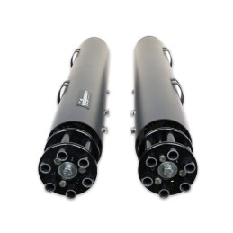 SCARICHI MARMITTE SLIP-ON TAILGUNNER GUNSHIP NERI HARLEY DAVIDSON FLH FLT TOURING 1995-2016