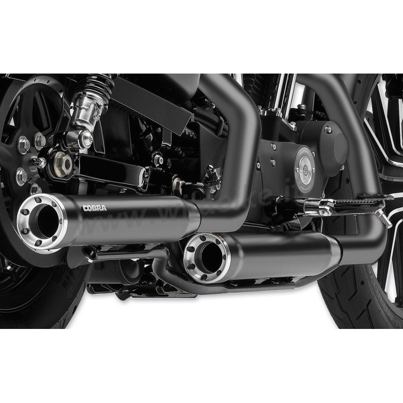 SCARICHI TERMINALI SLIP-ON COBRA RPT 3" NERI HARLEY DAVIDSON FXD DYNA 92-17