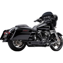 BLACK EXHAUSTS COBRA 2INTO1 TURN OUT HARLEY DAVIDSON FLH FLT TOURING 17-22