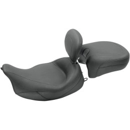 SELLE EN CUIR 2-UP MUSTANG SUPER CONFORT™ NOIR HARLEY DAVIDSON FLH FLT TOURING 2008-2025