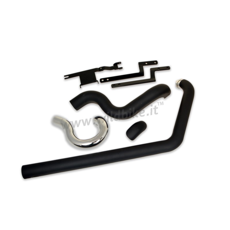 SYSTÈME DE COLLECTEUR DOUBLE NOIR MCJ HARLEY DAVIDSON FXS FLS SOFTAIL 00-06