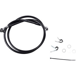 TUBI FRENI ANTERIORI AERONAUTICI IN ACCIAIO NERO OEM 45489-04 HARLEY DAVIDSON XL SPORTSTER 04-10