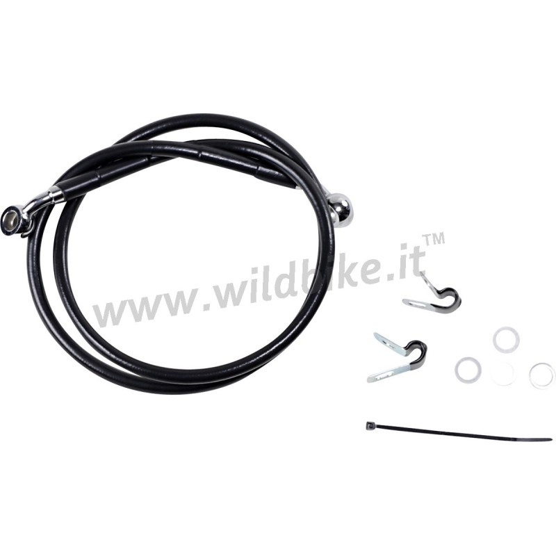 BLACK CABLE STANDARD STAINLESS STEEL LINE KITS FRONT BRAKE OEM 45489-04 HARLEY DAVIDSON XL SPORTSTER 04-10