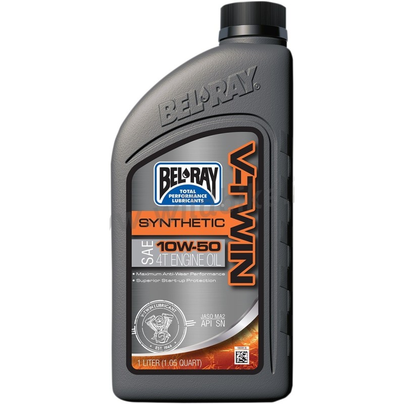 MOTOR OIL BEL RAY 4 STROKES V-TWIN SINTHETIC 10W50 1 LT. HARLEY DAVIDSON