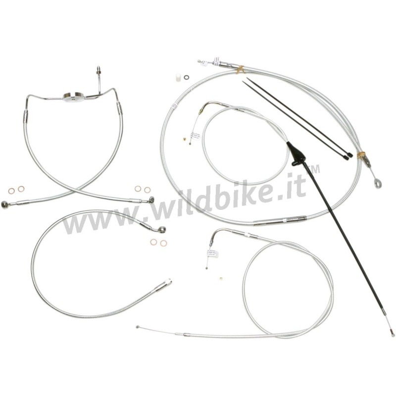 KIT COMPLETO CAVI ESTESI MANUBRIO 10" MAGNUM HARLEY DAVIDSON FLH TOURING 96-06