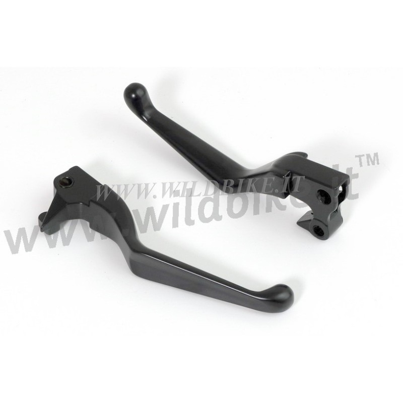 WIDE BLADE MATTE BLACK LEVERS SET HARLEY DAVIDSON XL SPORTSTER 04-13