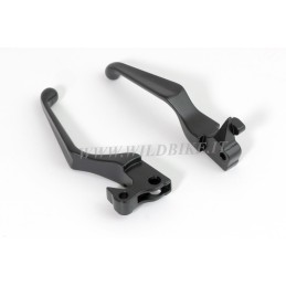 WIDE BLADE MATTE BLACK LEVERS SET HARLEY DAVIDSON XL SPORTSTER 04-13