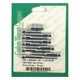 VITI BULLONI LISCI IN KIT CROMATI CARTER CAM E PIGNONE HARLEY DAVIDSON XL SPORTSTER 91-03