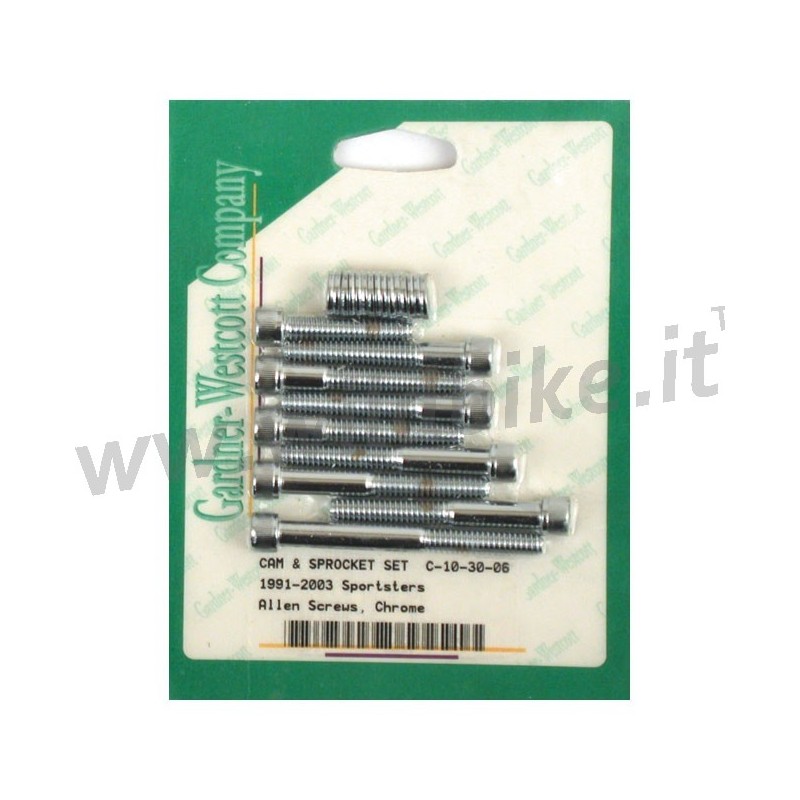 SCHRAUBENSATZ GLATTE CHROM NOCKEN UND RITZELABDECKUNG HARLEY DAVIDSON XL SPORTSTER 91-03