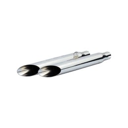 AUSPUFF SCHALLDÄMPFER SLIP-ON SLASH OUT VERCHROMT HARLEY DAVIDSON XL SPORTSTER 86-03