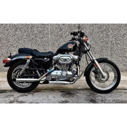 AUSPUFF SCHALLDÄMPFER SLIP-ON SLASH OUT VERCHROMT HARLEY DAVIDSON XL SPORTSTER 86-03