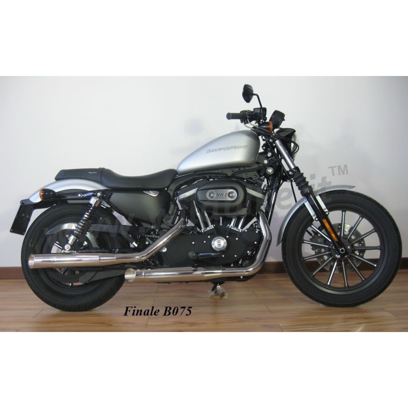 CHROME EXHAUSTS MUFFLERS MCJ ROYAL SLIP-ON  EU APPROVED HARLEY DAVIDSON XL SPORTSTER 14-21