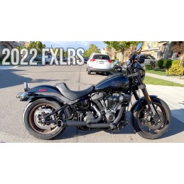 EXHAUST 2-INTO-1 TBR SHORTY TURN-OUT BLACK HARLEY DAVIDSON FXLRS LOW RIDER S 20-23