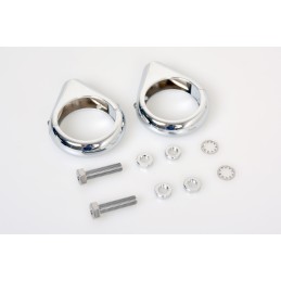 Klammer SMOOTH Gabel  49 MM. CHROM BLINKER für Motorrad CUSTOM UND HARLEY DAVIDSON