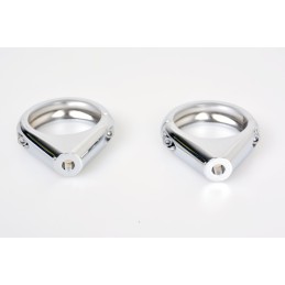 Klammer SMOOTH Gabel  49 MM. CHROM BLINKER für Motorrad CUSTOM UND HARLEY DAVIDSON