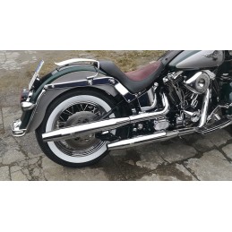 AUSPUFFANLAGEN MCJ ROYAL 80 SLIP-ON EU ZUGELASSEN CHROM HARLEY DAVIDSON FXS FLS SOFTAIL 1993-2017