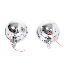 AUXILIARY SPOTLIGHT KIT SEALED BEAM CHROME 4 1/2" 110 MM CUSTOM MOTORCYCLE AND HARLEY DAVIDSON