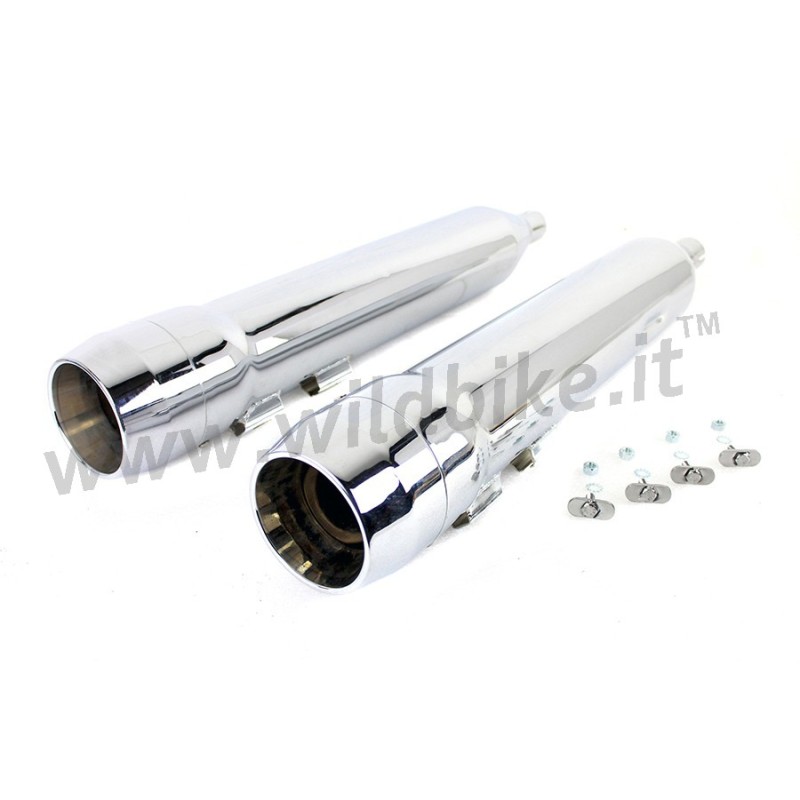 SLIP-ON MUFFLERS SLIP-ON 4-1/2" GRENADE CHROME HARLEY DAVIDSON FLH/FLT TOURING 95-16