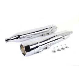 SCARICHI MARMITTE SLIP-ON 4-1/2" GRENADE CROMATI HARLEY DAVIDSON FLH/FLT TOURING 95-16