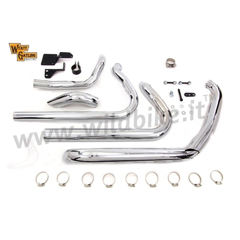 AUSPUFFKRÜMMER WYATT DRESSER DUALS CHROM HARLEY DAVIDSON FLH FLT TOURING 95-16