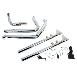 SCARICHI COMPLETI WYATT FISHTAIL 33" CROMATI HARLEY DAVIDSON FLH FLT TOURING 10-16