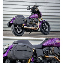 SADDLEBAGS DXT SPORT EXPANDABLE FOR HARLEY DAVIDSON FXD DYNA 91-17