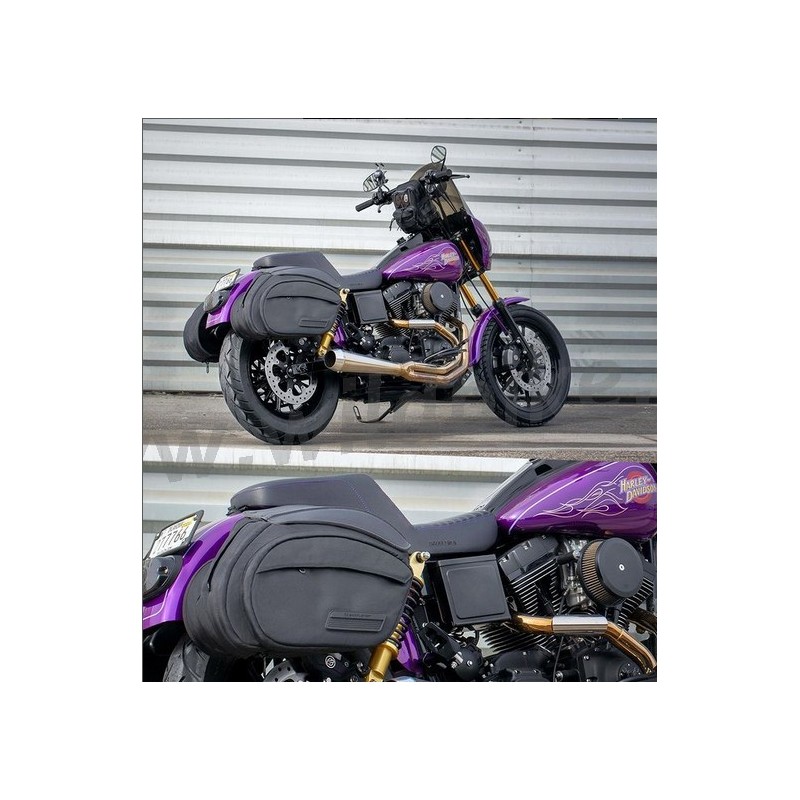 BORSE LATERALI DXT ESPANDIBILI PER HARLEY DAVIDSON FXD DYNA 91-17