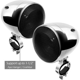 STEREO AUDIO SYSTEM BLUETOOTH® 2CH 100W 4" DELUXE FOR MOTORCYCLE AND HARLEY DAVIDSON