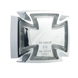 FEU ARRIÈRE CHROME GOTHIQUE CROIX DE MALTE MOTO ET HARLEY DAVIDSON