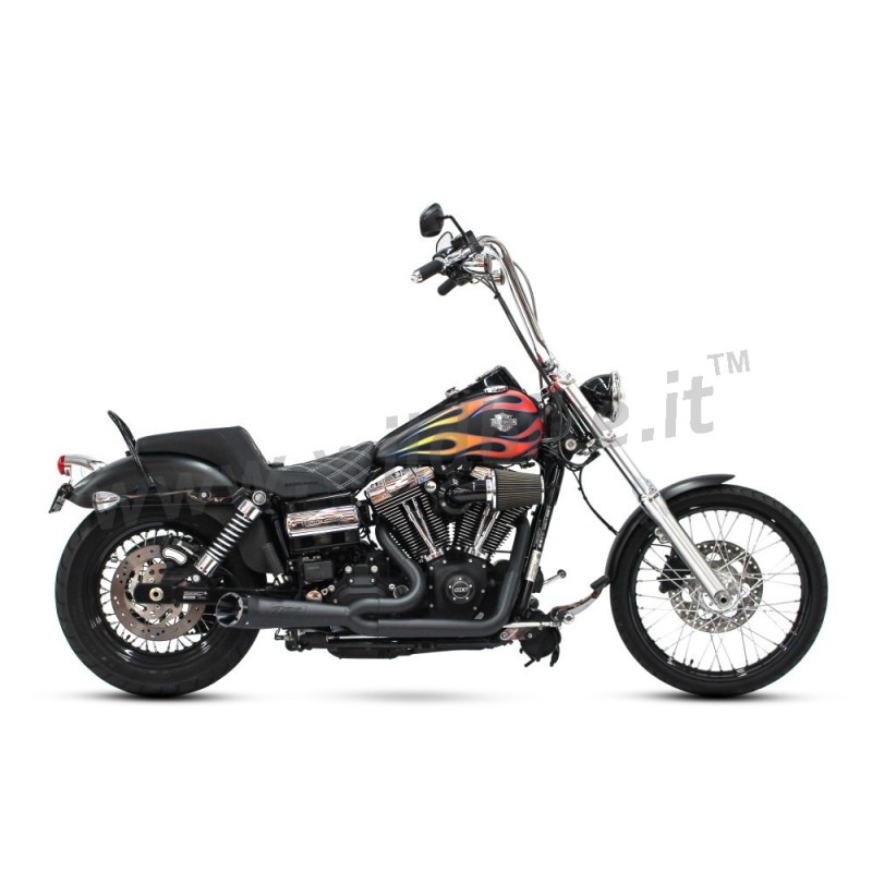 POT D'ÉCHAPPEMENT 2-EN-1 TBR SHORTY TURN-OUT NOIR HARLEY DAVIDSON FXD DYNA 06-17