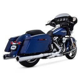 KIT COLLECTEUR ECHAPPEMENTS VANCE & HINES POWER DUAL CHROME HARLEY DAVIDSON FLH FLT TOURING M-EIGHT 17-23